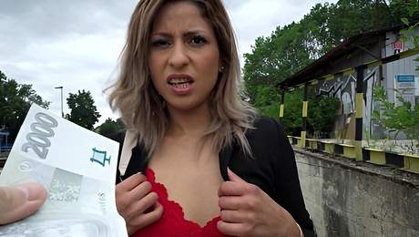 Hot ass stranger Africa Danger takes money to be fucked in POV