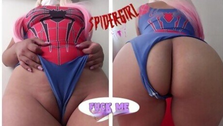 Sexy Hot Latina As Spider Girl Gets Her Tight Pussy Fucked With Vaginal Creampie