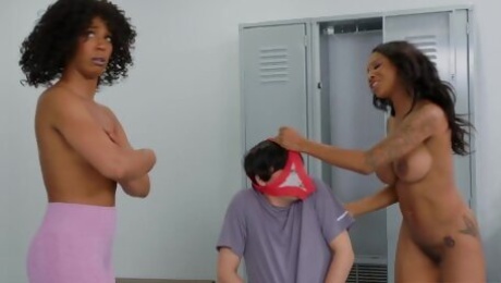 Misty Stone and September Reign catch up perverted youngster Ricky